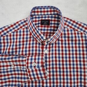 UNTUCKit Men's L Relaxed Fit Plaid Checkered Button Down Shirt Multicolor Cotton